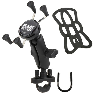 RAM X-Grip Phone Mount with Handlebar U-Bolt Base - Medium