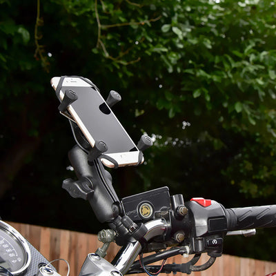 RAM X-Grip Phone Mount with Handlebar U-Bolt Base - Medium