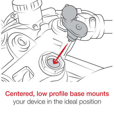 RAM X-Grip Phone Holder with Motorcycle Fork Stem Base