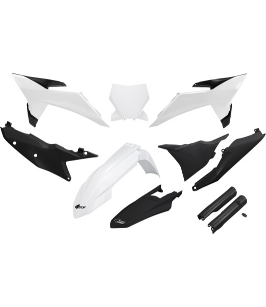 UFO Replacement Plastic Body Kit White/Black KTM SX/SX-F 2025