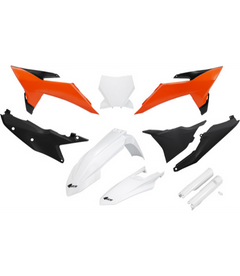 UFO Replacement Plastic Body Kit Black/Orange/White KTM SX/SX-F UFO Replacement Plastic Body Kit Black/Orange/White KTM SX/SX-F