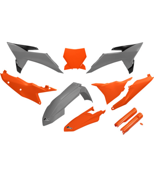 UFO Replacement Plastic Body Kit Gray/Orange KTM SX/SX-F 2025