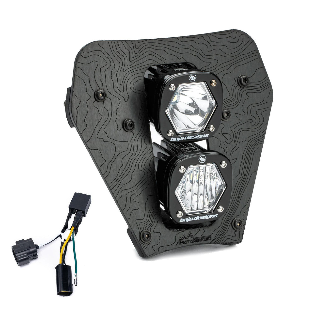 Baja Designs Dual S1 "Gemini" (D/C) LED Headlight Kit w/ Hi-Low Harness KTM EXC-F 2024-2025