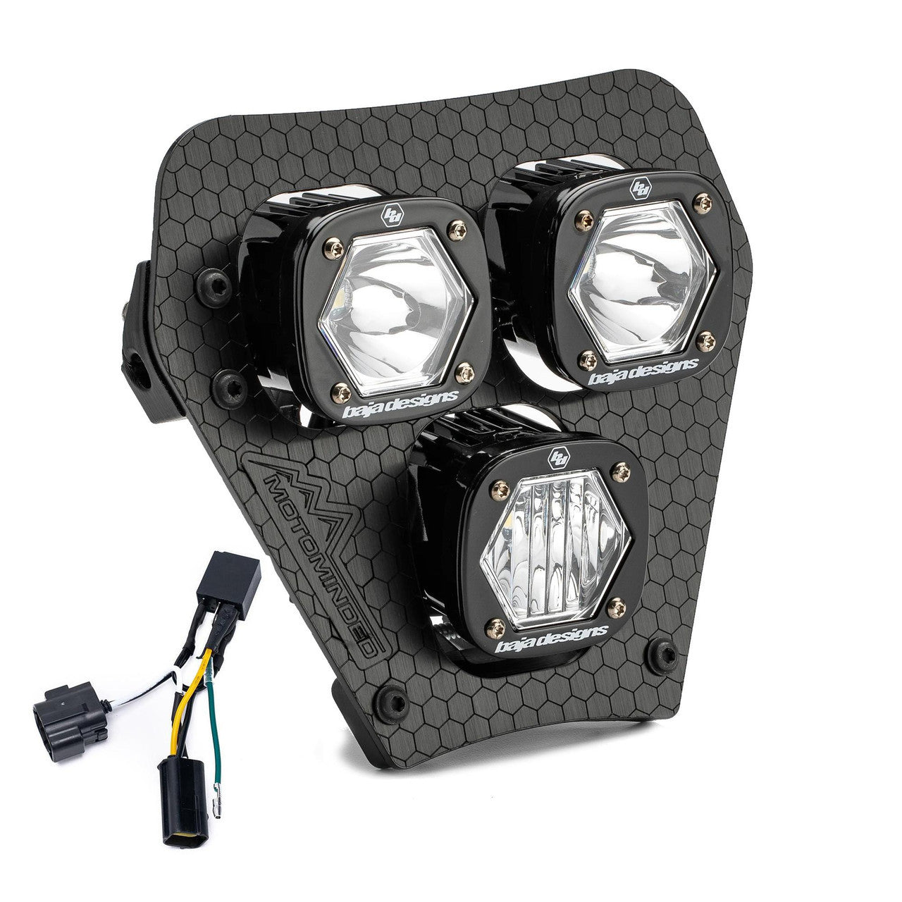 Baja Designs Triple S1 "Hydra" (D/C) LED Headlight Kit w/ Hi-Low Harness KTM EXC-F 2024-2025