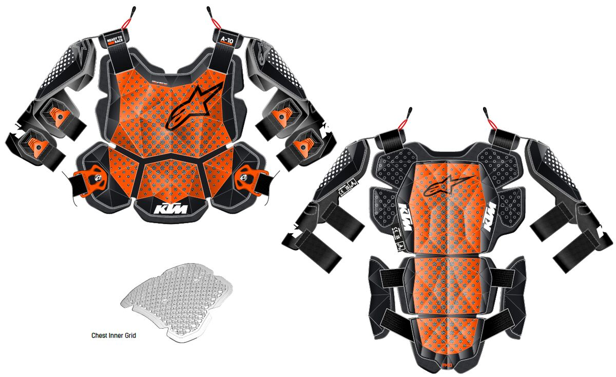 KTM A-10 V2 Full Chest Protector - KTM Twins