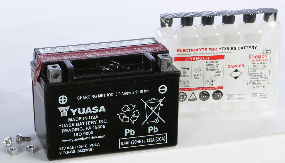 Yuasa Battery YTX9-BS Maintenance Free