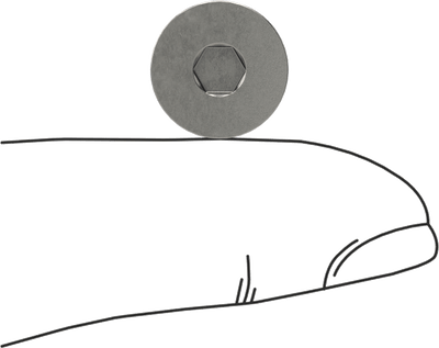 Stainless Steel Hex Drive Countersunk Screw M6x8