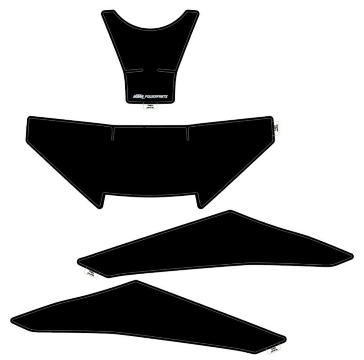 KTM Fuel Tank Protection Sticker Kit 1390 Super Duke R EVO 2024