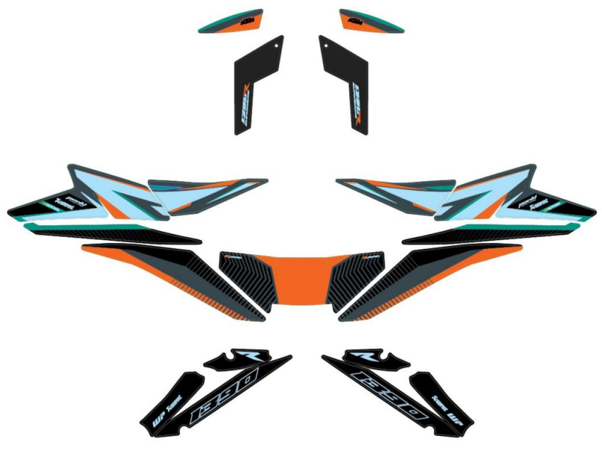 KTM Factory Graphics Kit 1390 SD R EVO 2024-2026 - KTM Twins KTM Factory Graphics Kit 1390 SD R EVO 2024-2026 - KTM Twins