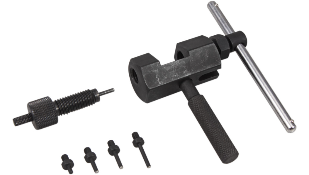 Bikeservice Cam Chain Breaker & Riveting Tool Kit