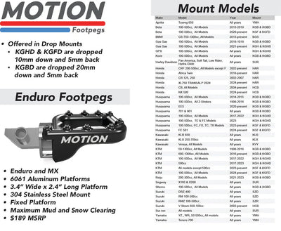 Motion Factory Racing KGBD model (drop mount) KTM/Husqvarna/GasGas 1998-2025