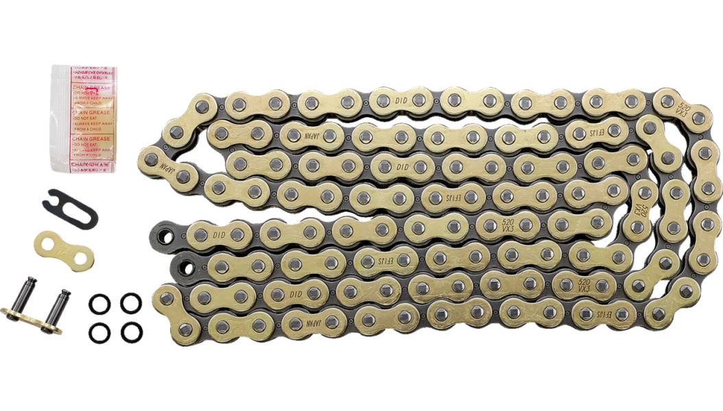 DID 520 Pro Street VX3 Chain 120 Links (Gold/Silver)