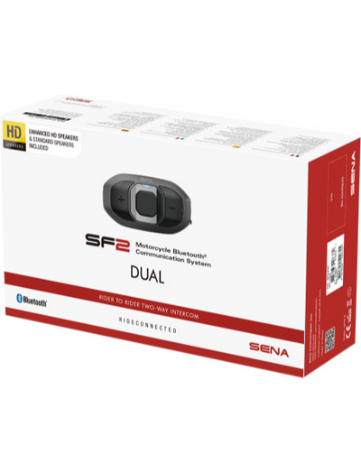 Sena SF2 Bluetooth Headset - 2-Way - Dual Speakers - Dual Pack