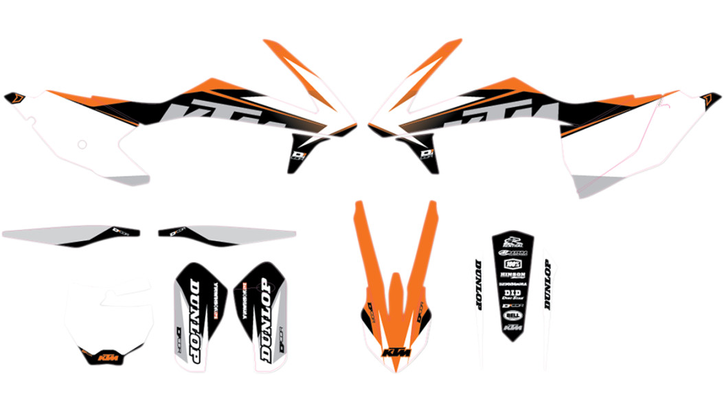 D'Cor Visuals Complete Graphics Kit — Cor 9 125/144/150/200 SX 2016-2018, 250/350/450 SX-F/XC-F 2016-2018