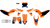 D'Cor Visuals Complete Graphics Kit — KTM Racing 125/250/300 SX 2023-2024, 250/450 SX-F 2023-2024, 250/450 SX-F FE 2023
