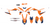 D'Cor Visuals Complete Graphics Kit — KTM Racing 125/150/250 SX 2018-2022, 250/350/450 SX-F 2018-2022, 250/450 SX-F FE 2018-2022
