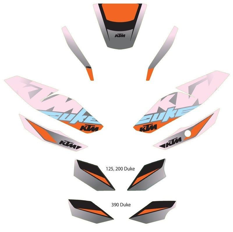 KTM Graphics Kit 200/390 Duke 2014-2021