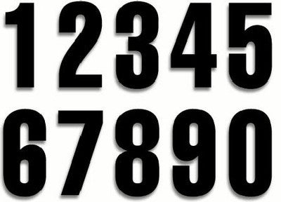 KTM Race Numbers - Black