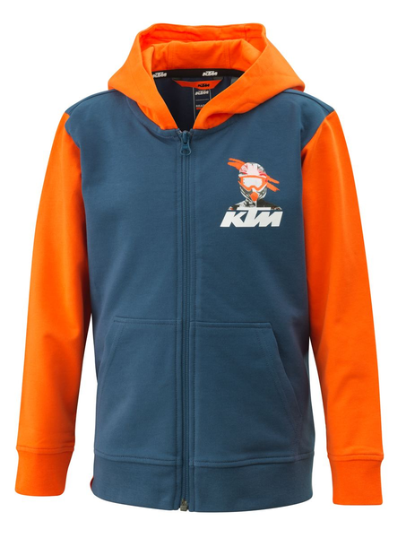 FELPA BAMBINO KTM KIDS REPLICA TEAM ZIP HOODIE BLU - Centauro