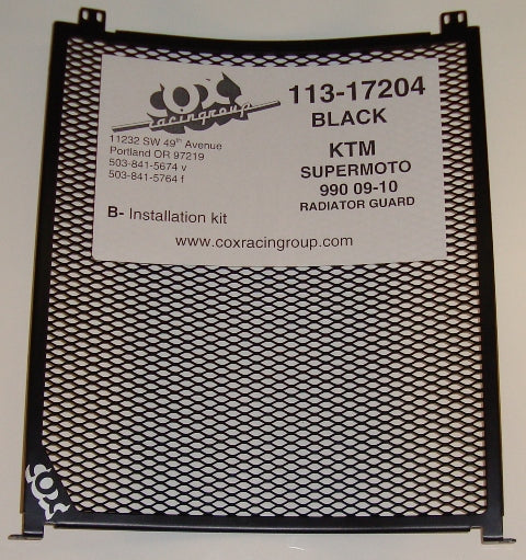 Cox Racing Radiator Guard KTM 990 Supermoto/R/T 2009-2013