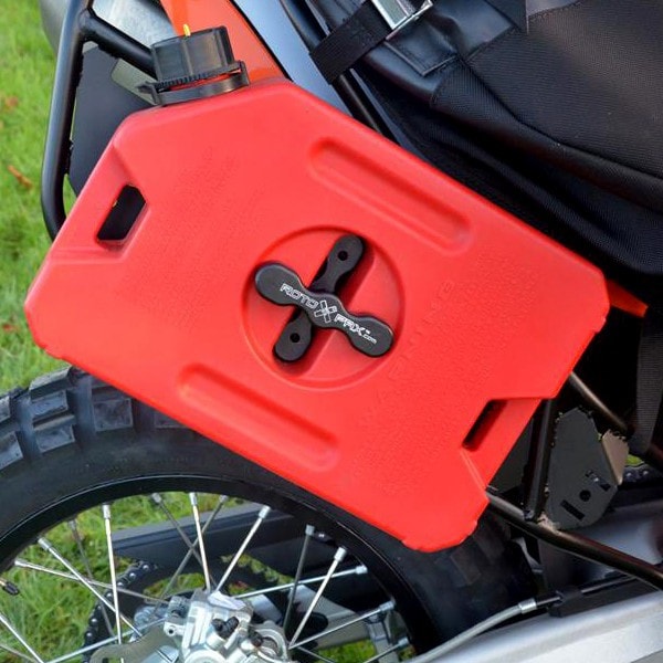 RotopaX fuel can mounting dirt bike