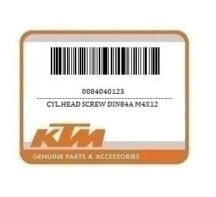 KTM Cyl. Head Screw DIN84A M4X12 - KTM Twins