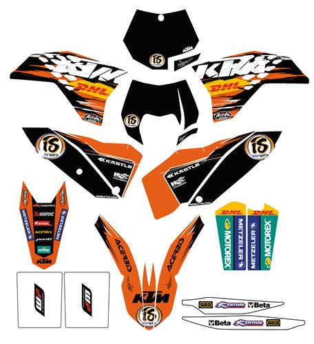 KTM Factory Graphics Kit KTM MX 2007-2011 - KTM Twins
