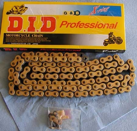 D.I.D 520VX3 プロストリートチェーン DID 520 Pro Street VX3 Chain 120 Links (Gold/Black) - KTM Twins